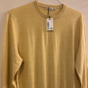Suitsupply Yellow Merino Wool Sweater